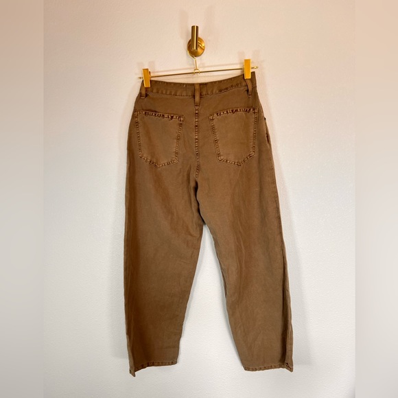 Current/Elliott NWT The Pleated Barrel Pants in Army Green Size 24 - Picture 2 of 12